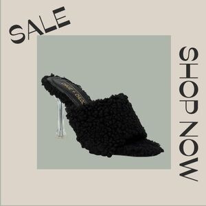 Chase + Chloe Black Textured Heels